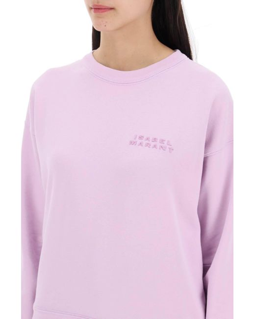 Isabel Marant Pink Shad Sweatshirt mit Logo -Stickerei