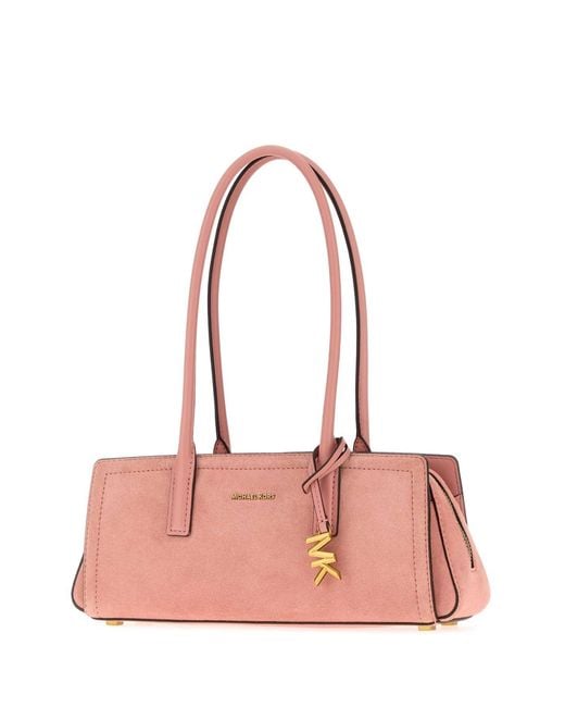 MICHAEL Michael Kors Pink Suede Shoulder Bag