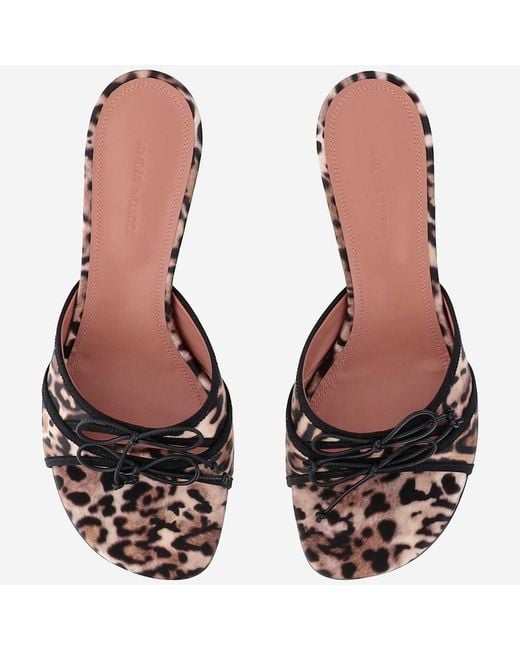 AMINA MUADDI Brown Eleonora Silk Sandals