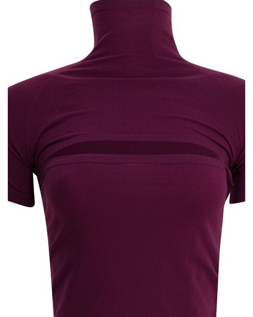 Alaïa Purple Cut Out Bodycon Dress