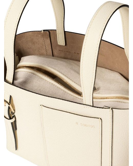Valextra White "Soft Micro" Bucket Bag