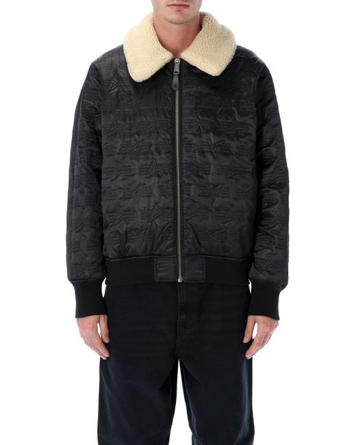 Alpha Industries Black B-15 Mod Reversible Bomber for men