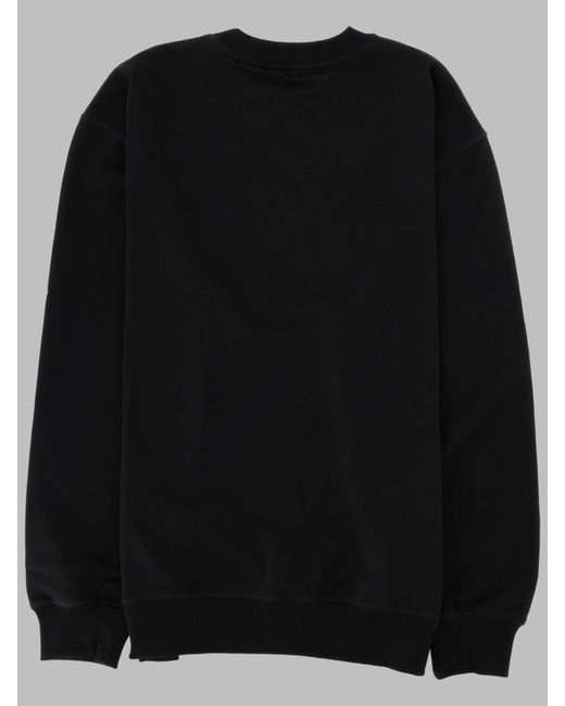 Balmain Black Sweatshirt Embroidered Vintage Effect for men