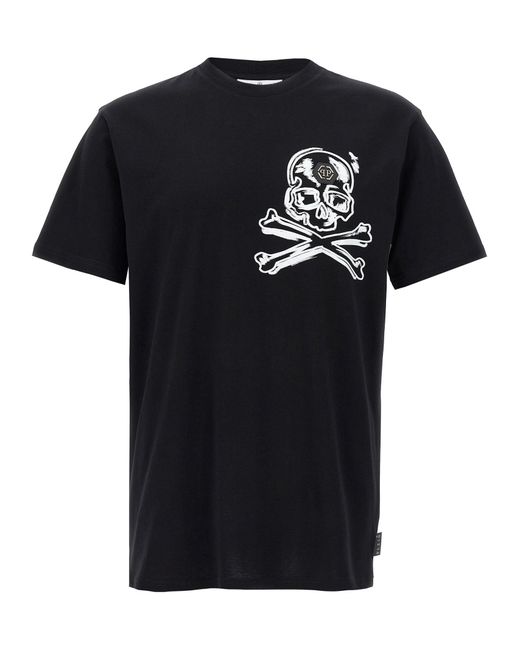 'Skull & Bones' T-shirt Philipp Plein en coloris Black