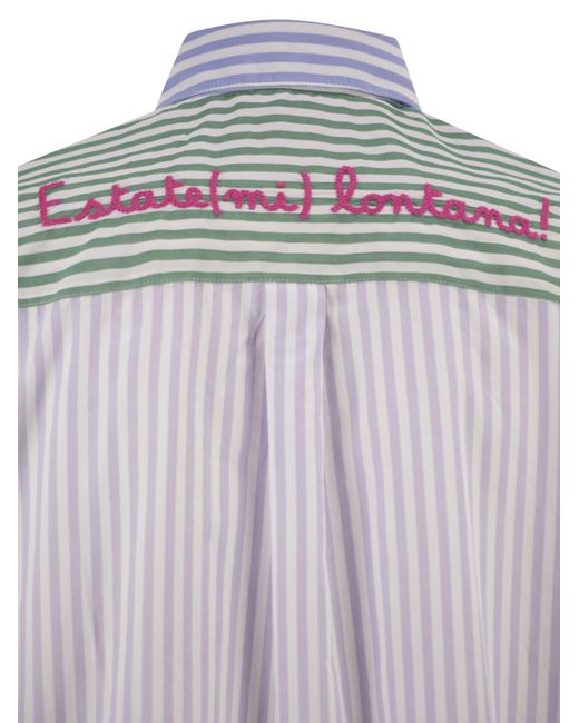 Mc2 Saint Barth Pink Brigitte Striped Patterned Shirt