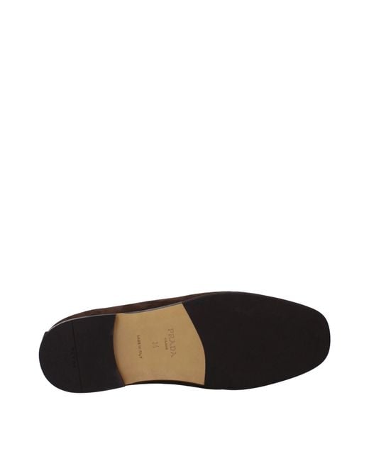 Prada Black Moccasins Suede