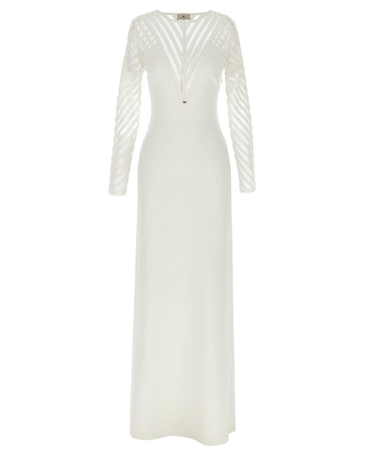 Elisabetta Franchi Gebreide Jurk in het White