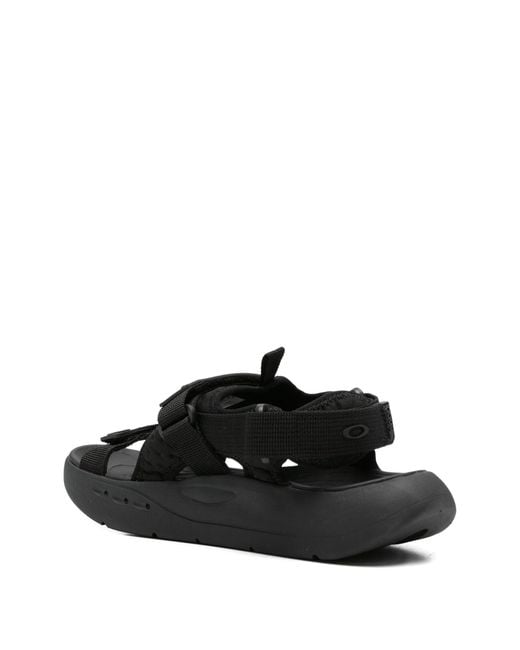 Oakley Black Lodo Detail Studio Strap Sandals