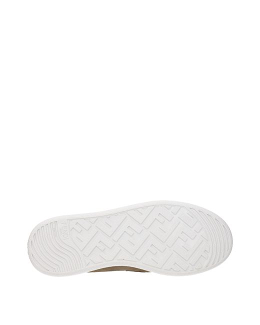Fendi Natural Suede Loafers