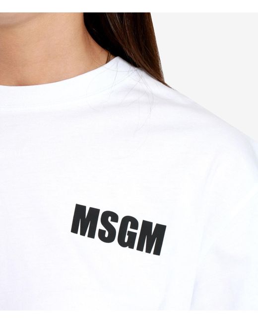MSGM White T -Shirts und Polos weiß