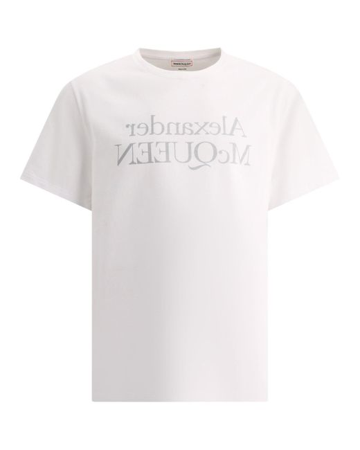 Alexander Mc Queen reflétait le logo T-shirt Alexander McQueen pour homme en coloris White