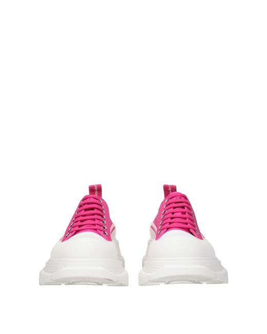 McQueen Pink And White Tread Slick Laced Shoes