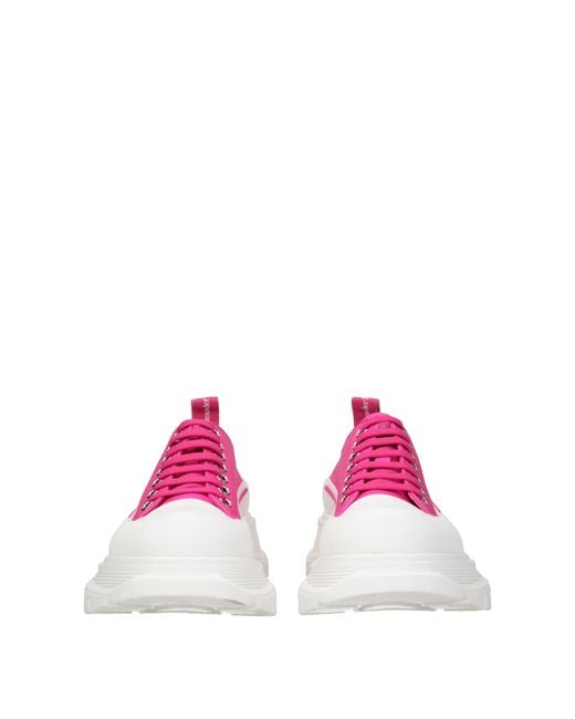 Alexander McQueen Pink And White Tread Slick Laced Shoes