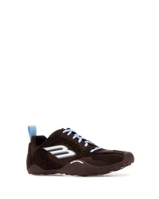 Balenciaga Black Canvas And Corduroy Monday Ultra Sneakers