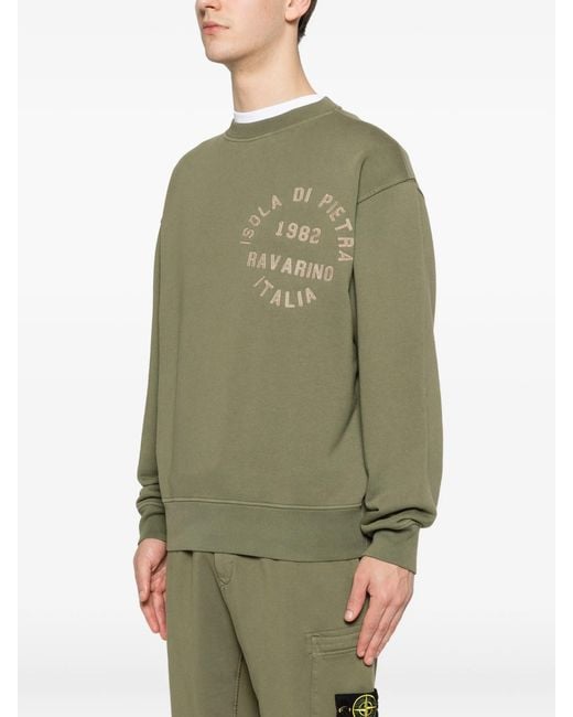 Stone Island Green Felpa for men