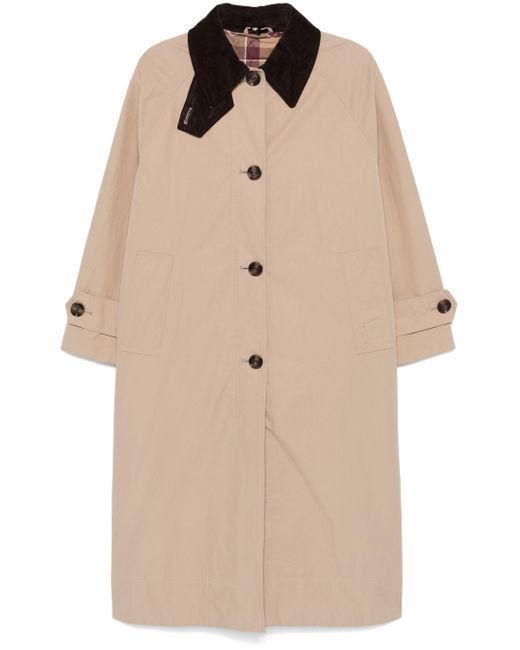 Barbour Showerproof Cotton Coat in Natural Lyst Canada