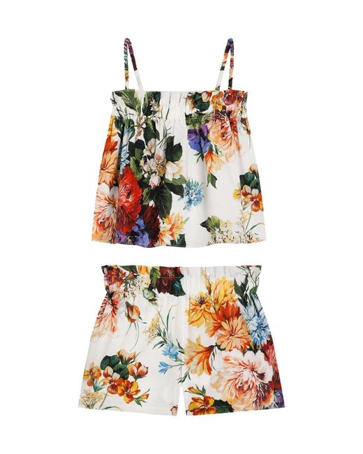 Dolce & Gabbana White Top Set mit Shorts