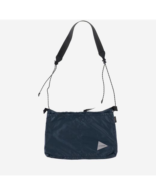 And Wander Blue Sil Sacoche Shoulder Bag for men
