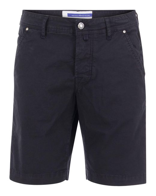 Jacob Cohen Blue Cotton Bermuda Shorts
