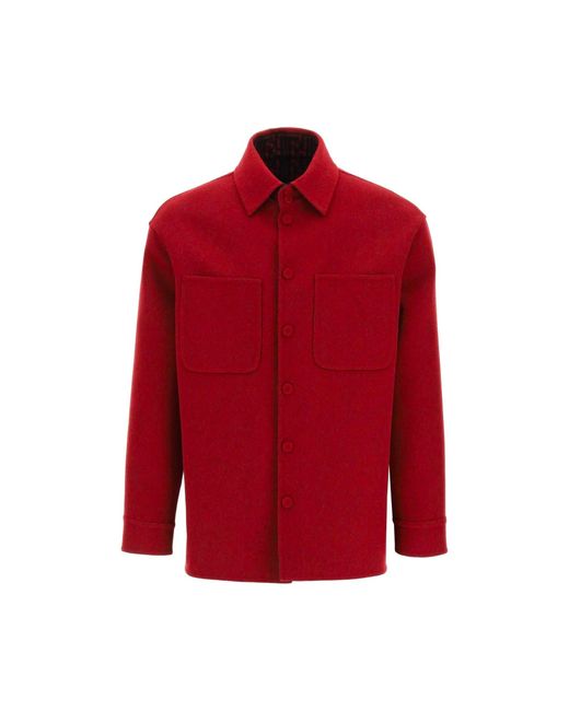 Fendi Wolle FF Monogramm Jacke in Red für Herren