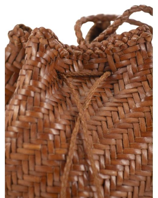 Dragon Brown Pompom Woven Bag
