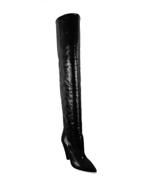 Saint Laurent Black Niki 105 Over-The-Knee Boots