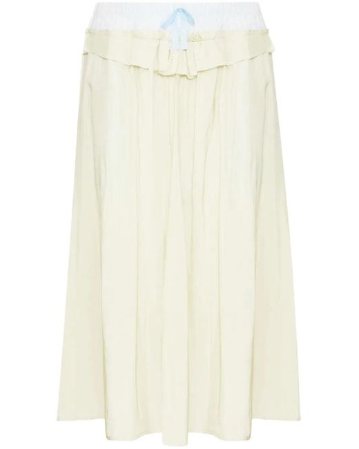 Maison Margiela Natural Poplin Midi Rock