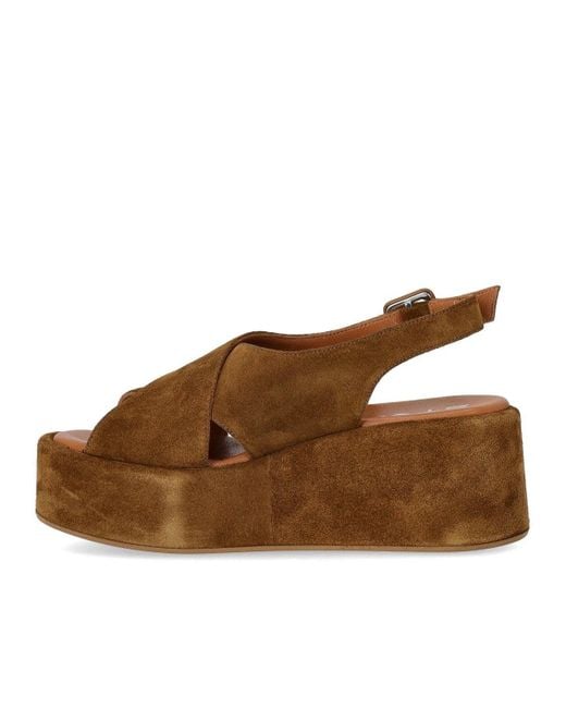 Strategia Brown Toffee Platform Sandal