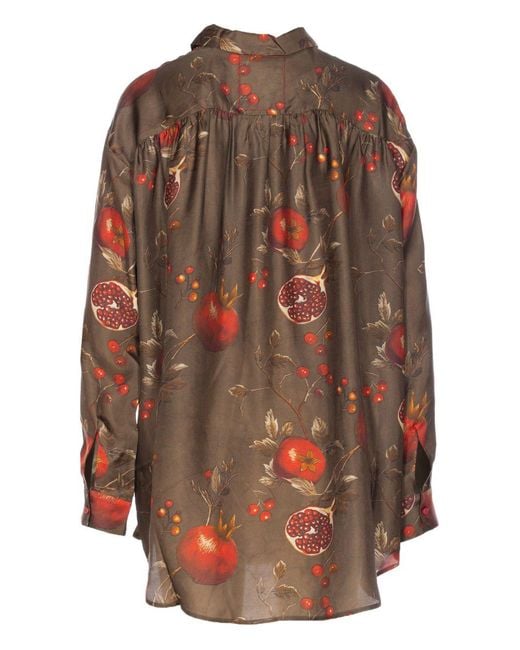 Uma Wang Brown Printed Shirt