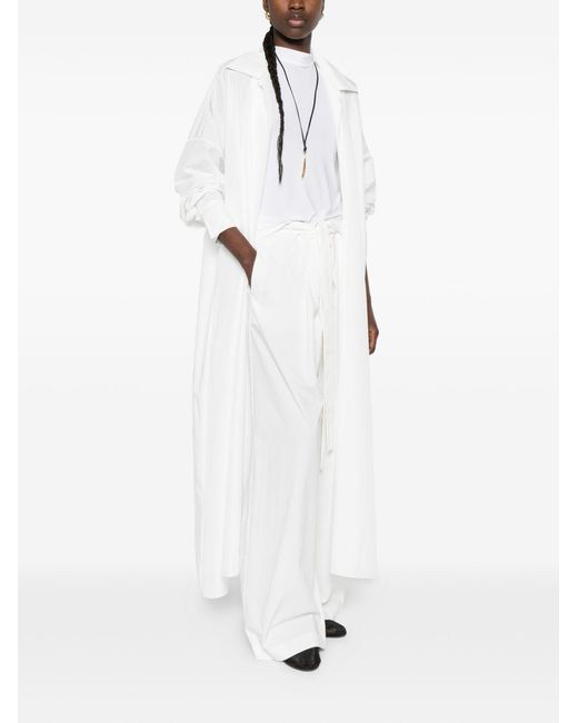 Norma Kamali White Oversized Shirt Dress
