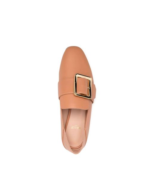Bally Pink Leather Loafers
