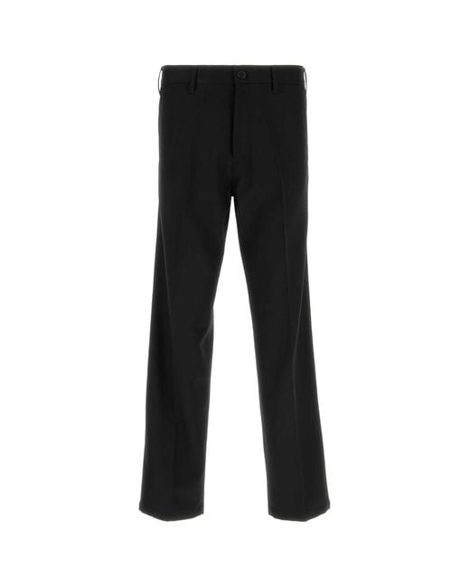 Prada Black Gabardine Pant Wool for men