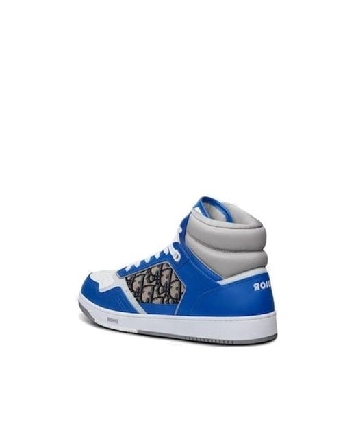 Dior Blue Oblique High-top Sneakers for men