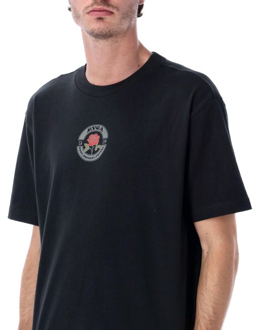 RVCA Black Roses Poster T-Shirt for men
