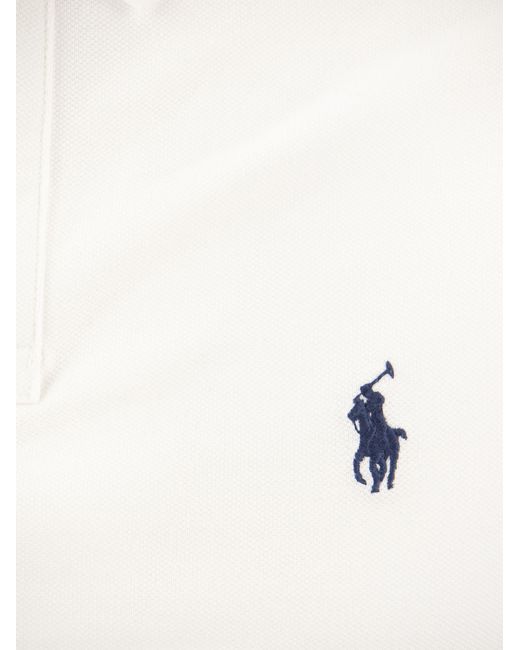 Polo Ralph Lauren Slim Fit Pique Polo -Hemd in White für Herren