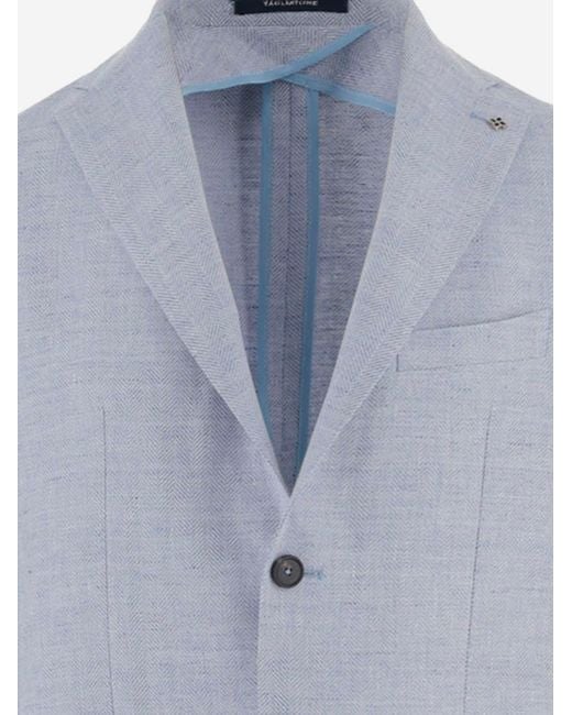 Tagliatore Blue Single Breasted Jacket