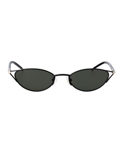 McQueen Black Metal Sunglasses