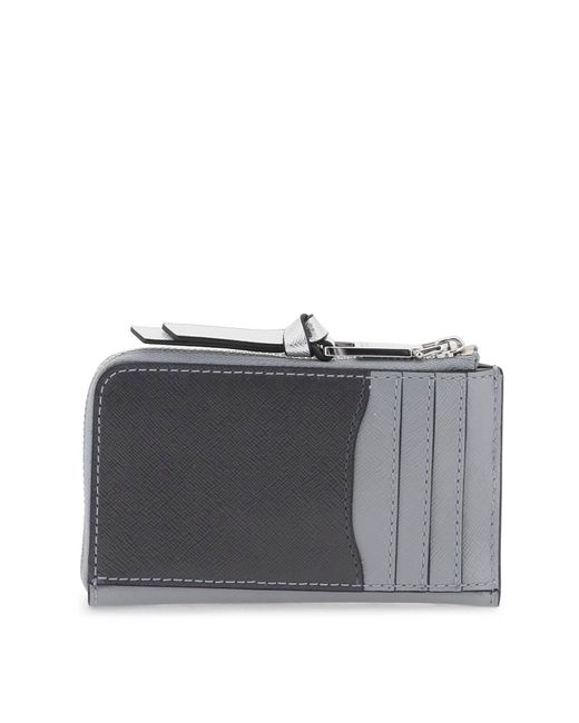 Marc Jacobs Gray Das Utility Snapshot Top Zip Multi Wallet