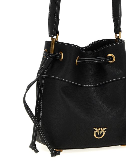 Pinko Black Mini Bucket Bag
