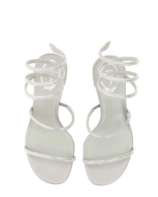 Rene Caovilla White Sandalo Cleo
