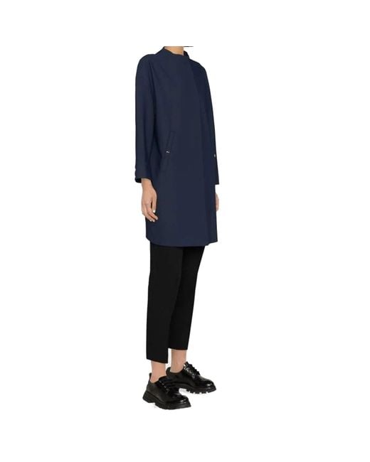 Herno Blue Concealed-Fastening Coat