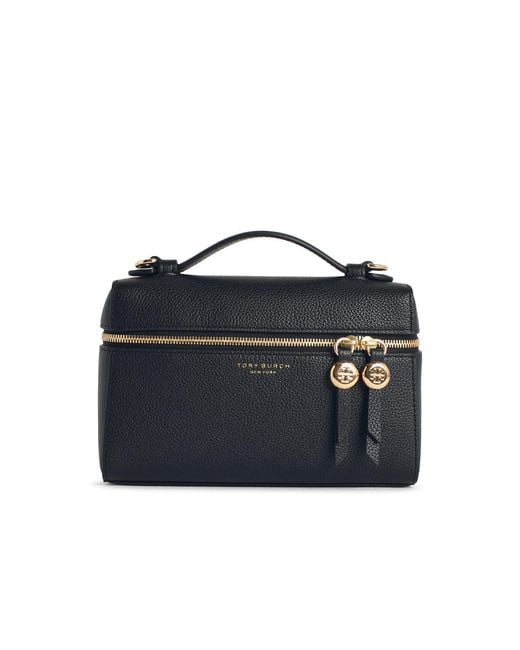 Tory Burch Blue 'Romy Slim Mini' Bag With Leather Top Handle