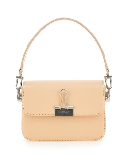 Off-White c/o Virgil Abloh Natural Mini Leather Binder Handbag