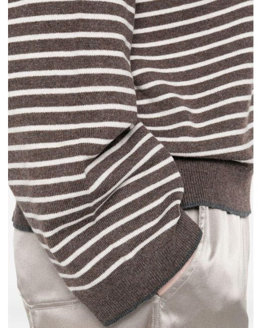Brunello Cucinelli Black Wolle und Kaschmirpullover