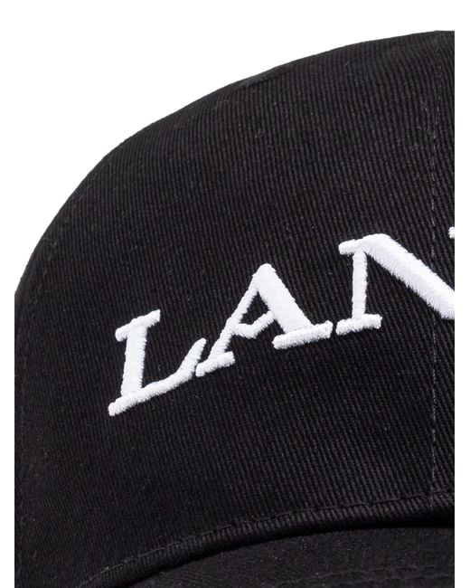 Lanvin Black Baseball Cap Logo Amhawca11Clop25 for men