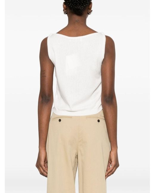 DUNST White Nylon-Blend Top