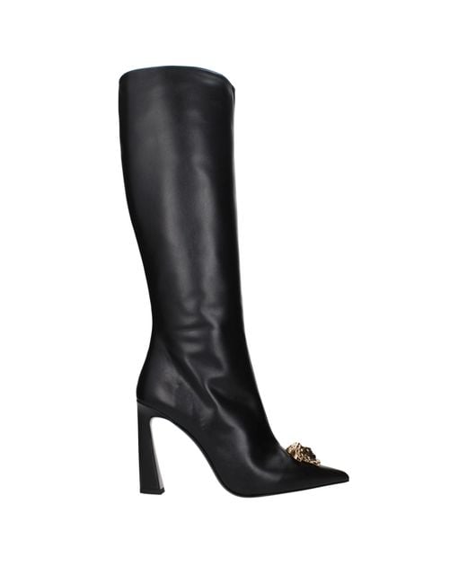 Versace Black Leather Boots