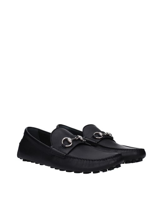 Gucci Black Mocassini Uomo Pelle Nero for men
