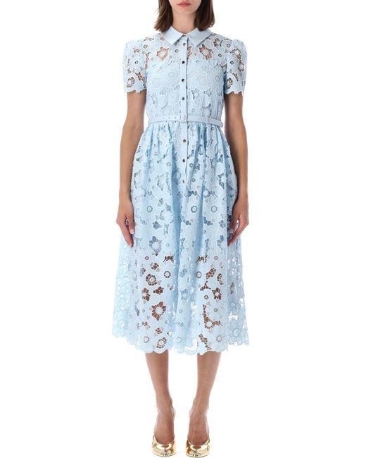 Self-Portrait Blue Elegant Mini Dress For Effortless Style