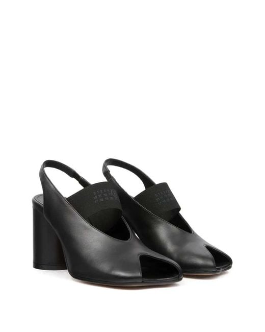 MM6 by Maison Margiela Black Slingback Sandals